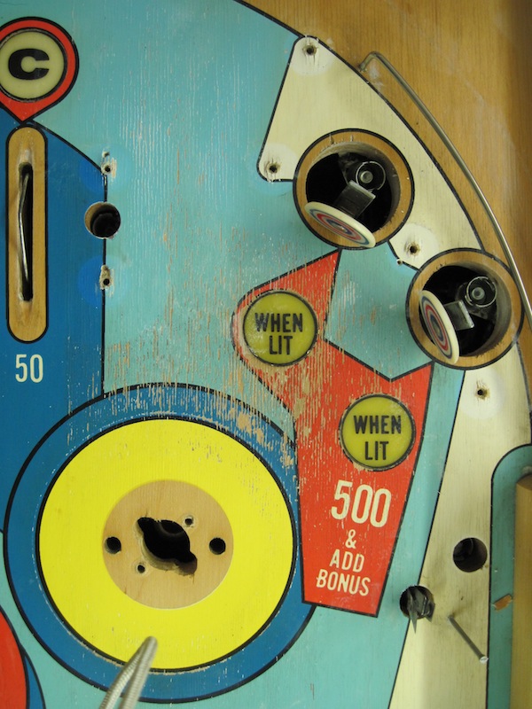 Planking in the upper playfield.