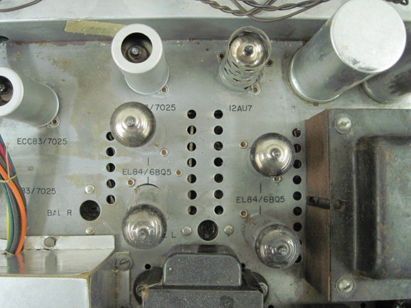 A view of the output tubes from above.