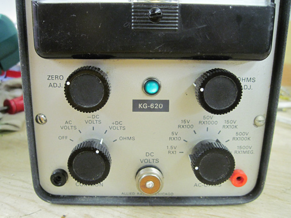 A closeup of the front panel.